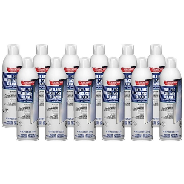 Chase Products Champion Sprayon Anti-Fog Plexiglass Cleaner net 15 oz. Case: 12 cans., 12PK 5142 - main